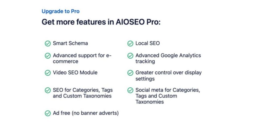 All in One SEO PRO pricing plan