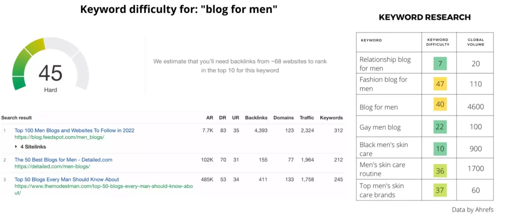 Blog niche for men