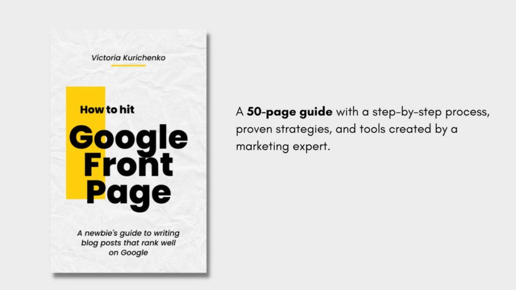 How to hit Google front page