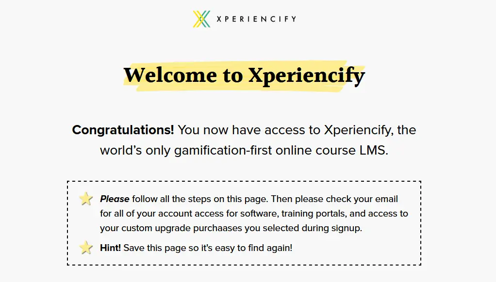 welcome to xperiencify
